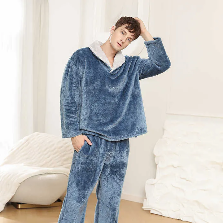 بيجاما رجالي بتصميم مخصص من المصنع, بيجاما شتوية سميكة من الصوف Factory Custom Men's Pajamas, Thick Winter Fleece Pajamas