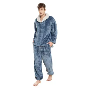 بيجاما رجالي بتصميم مخصص من المصنع, بيجاما شتوية سميكة من الصوف Factory Custom Men's Pajamas, Thick Winter Fleece Pajamas
