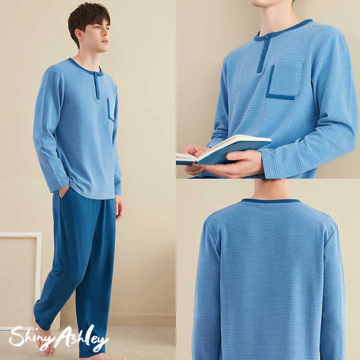 ملابس منزلية دافئة للرجال للخريف والشتاء . Men's Warm Home Clothes for Autumn and Winter, Elastic