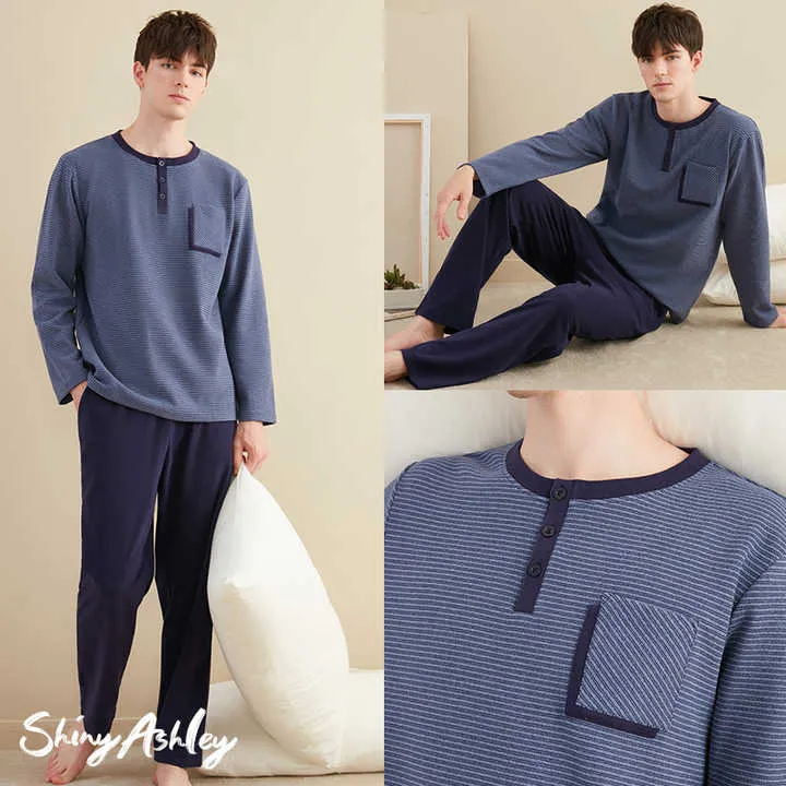 ملابس منزلية دافئة للرجال للخريف والشتاء . Men's Warm Home Clothes for Autumn and Winter, Elastic