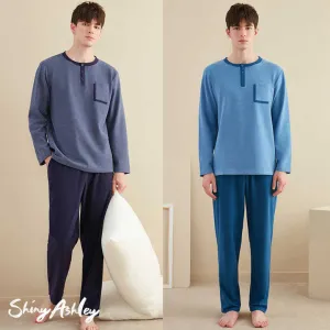 ملابس منزلية دافئة للرجال للخريف والشتاء . Men's Warm Home Clothes for Autumn and Winter, Elastic