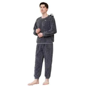 تصميم جديد من المصنع بيجاما من الصوف بفتحة . New Design Factory O-Neck Fleece Pajamas
