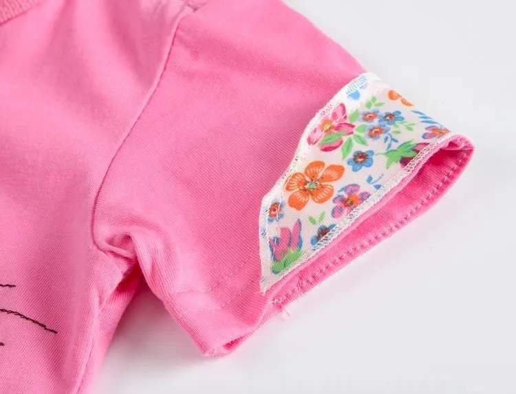 Baby Girls t-shirt 100% cotton kids summer clothes