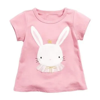Baby Girls t-shirt 100% cotton kids summer clothes
