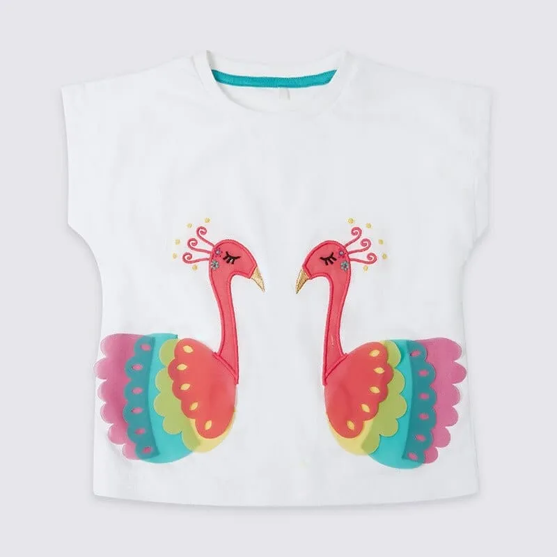 Baby Girls t-shirt 100% cotton kids summer clothes
