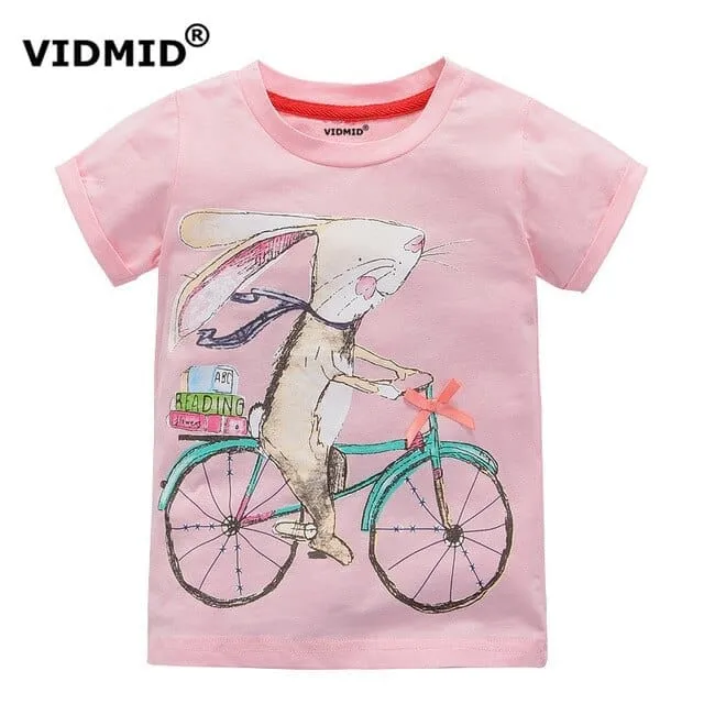 Baby Girls t-shirt 100% cotton kids summer clothes