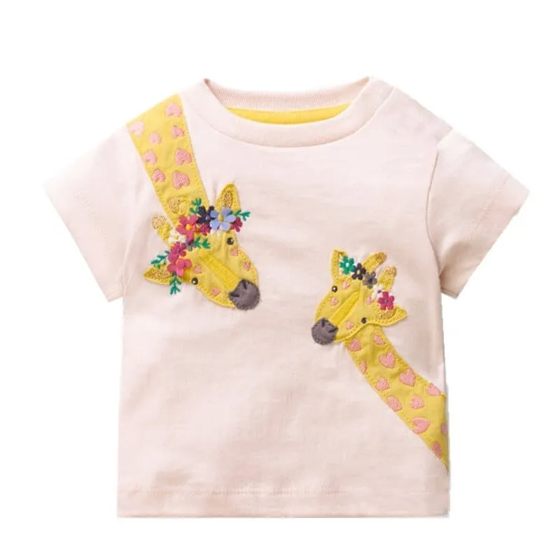 Baby Girls t-shirt 100% cotton kids summer clothes
