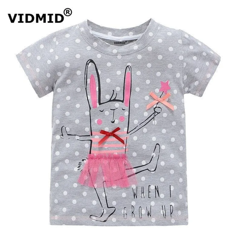 Baby Girls t-shirt 100% cotton kids summer clothes