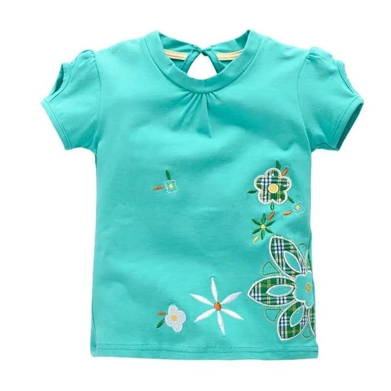 Baby Girls t-shirt 100% cotton kids summer clothes