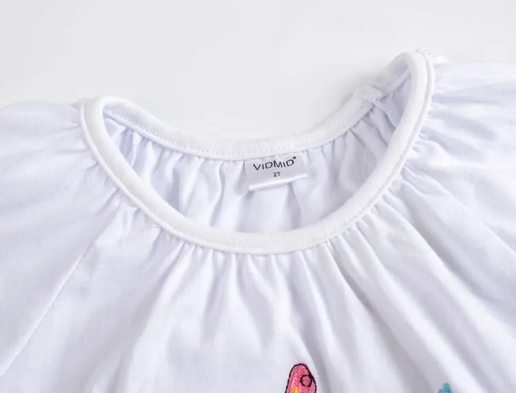 Baby Girls t-shirt 100% cotton kids summer clothes