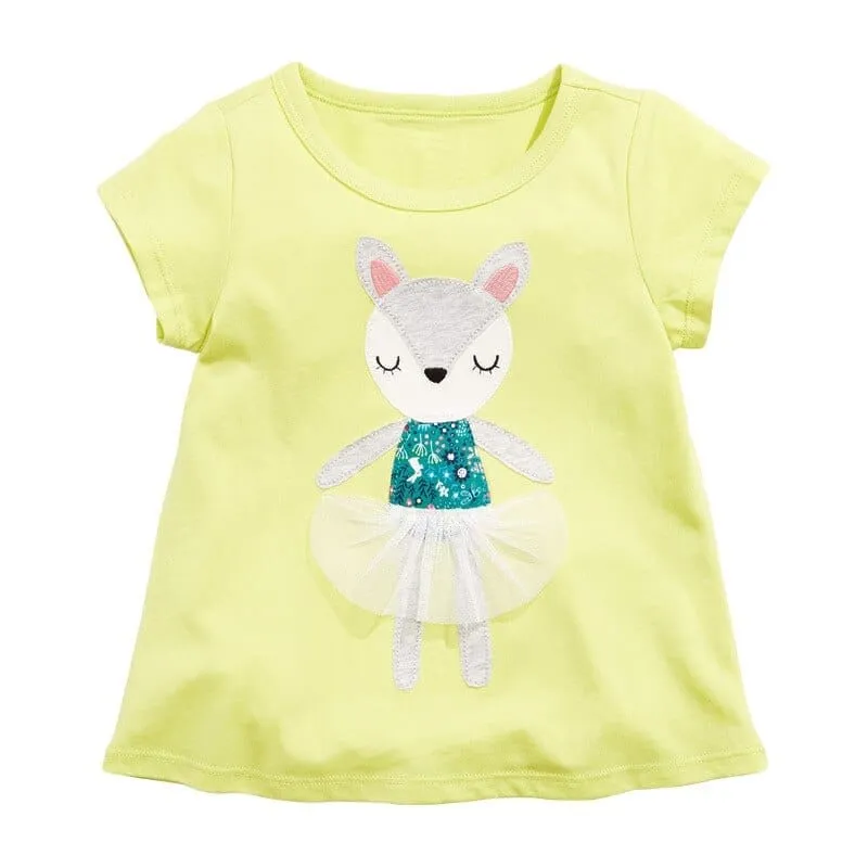 Baby Girls t-shirt 100% cotton kids summer clothes