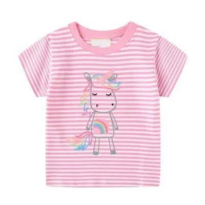 Baby Girls t-shirt 100% cotton kids summer clothes