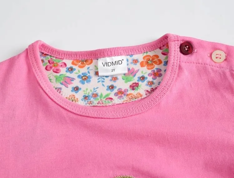 Baby Girls t-shirt 100% cotton kids summer clothes