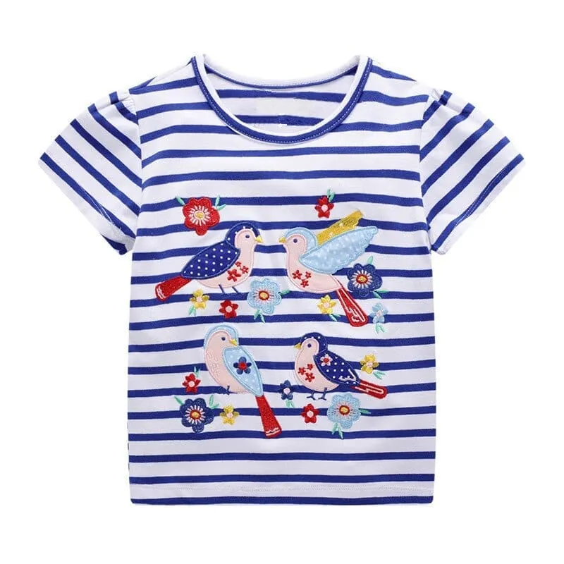 Baby Girls t-shirt 100% cotton kids summer clothes