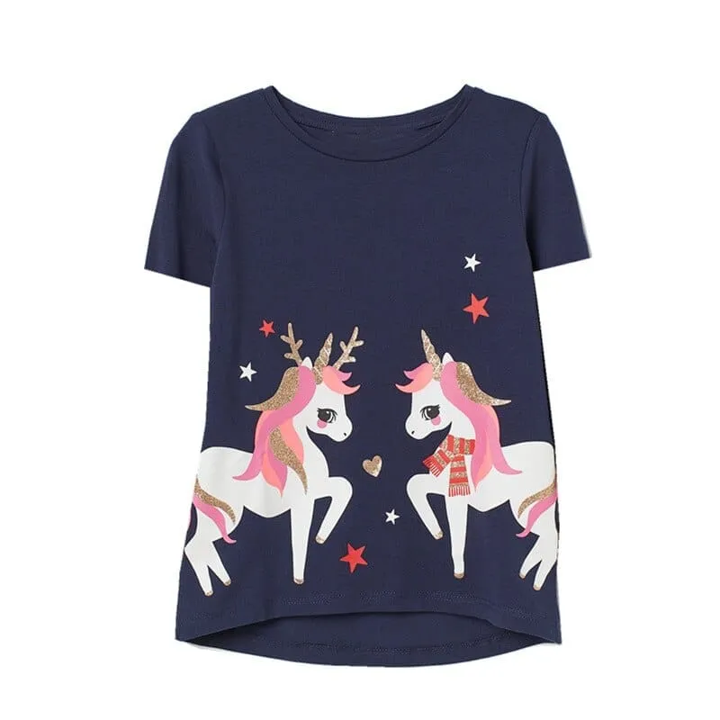 Baby Girls t-shirt 100% cotton kids summer clothes