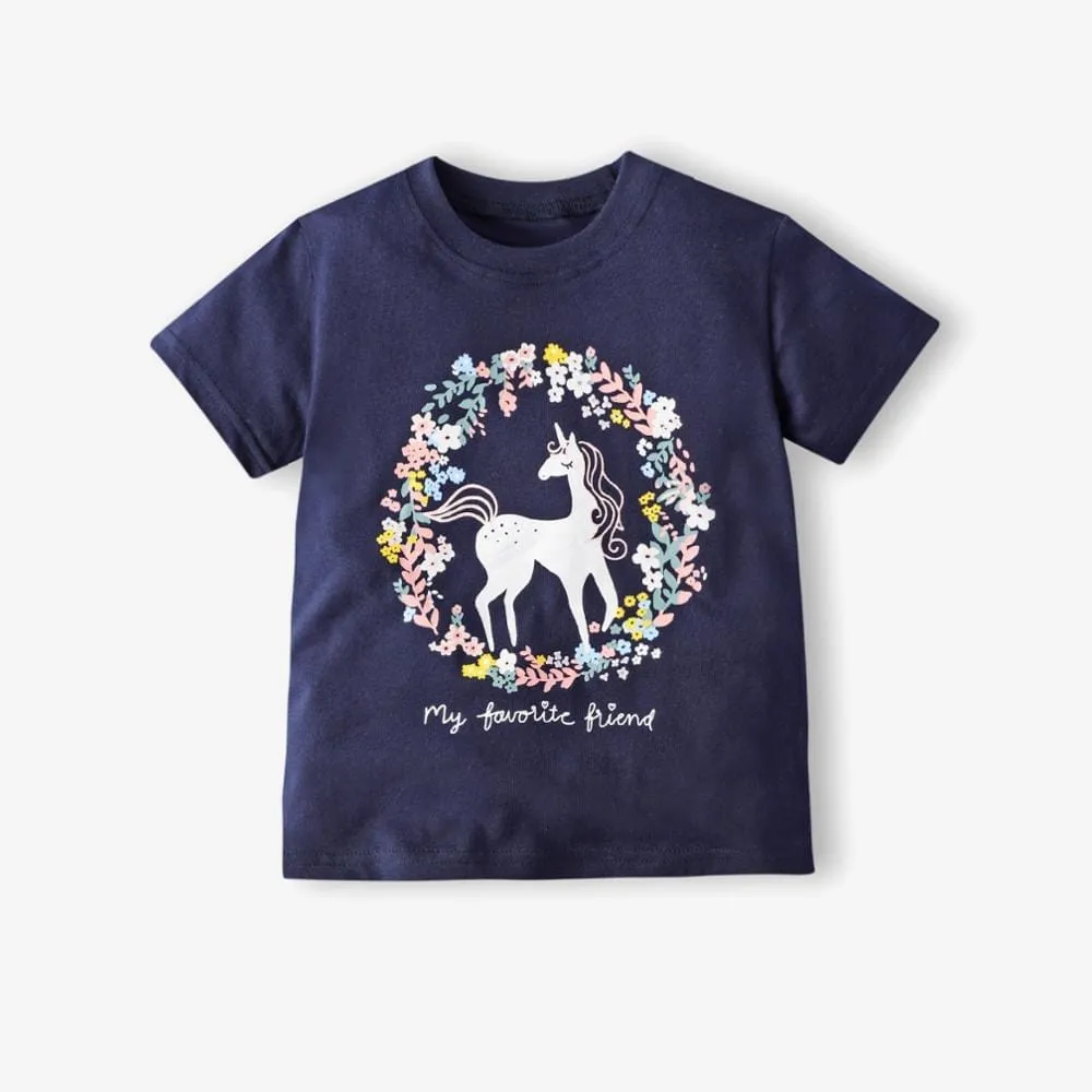 Baby Girls t-shirt 100% cotton kids summer clothes