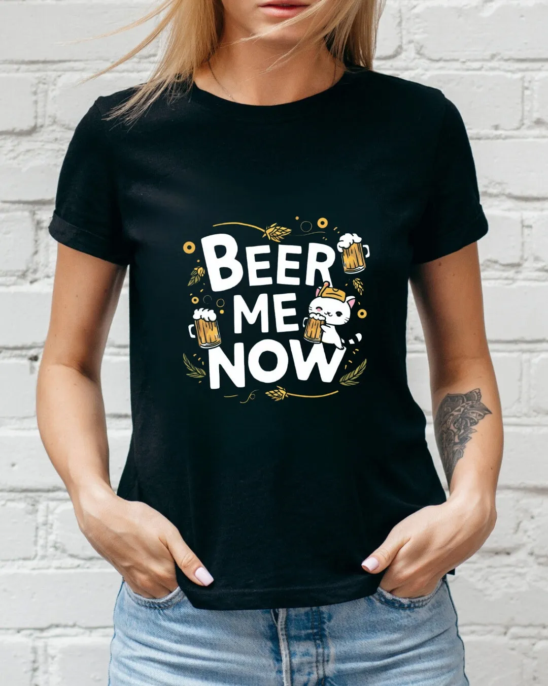 Beer Me Now Cotton T-Shirt