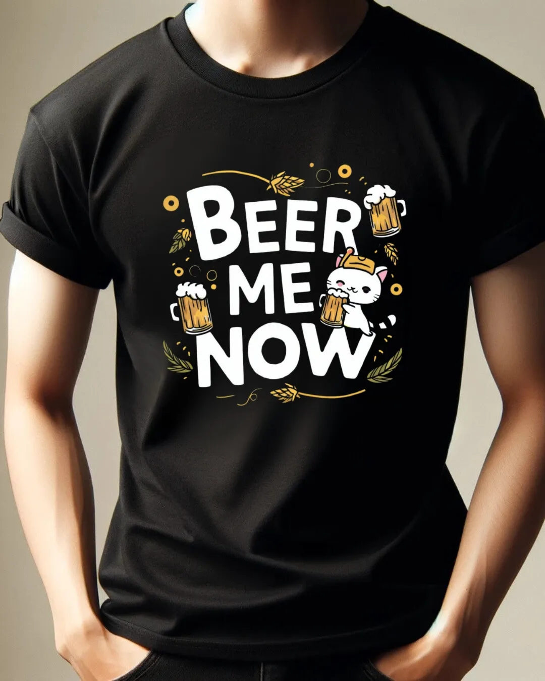 Beer Me Now Cotton T-Shirt
