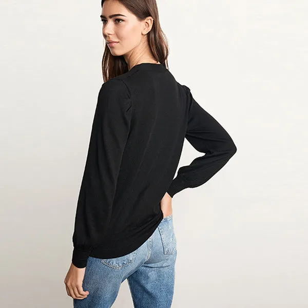 Black Button Cardigan