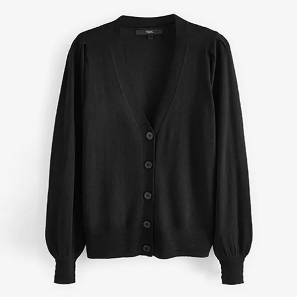 Black Button Cardigan