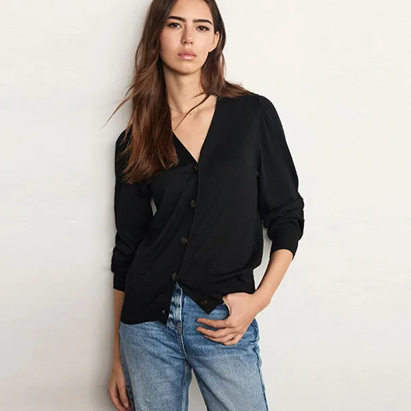 Black Button Cardigan