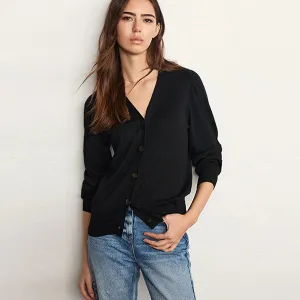 Black Button Cardigan