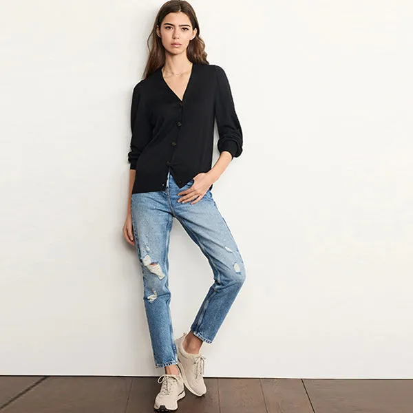 Black Button Cardigan