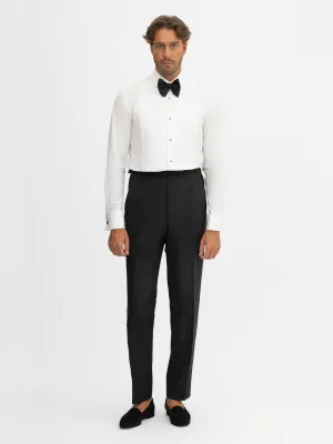 Black S130 Wool Tuxedo Trousers