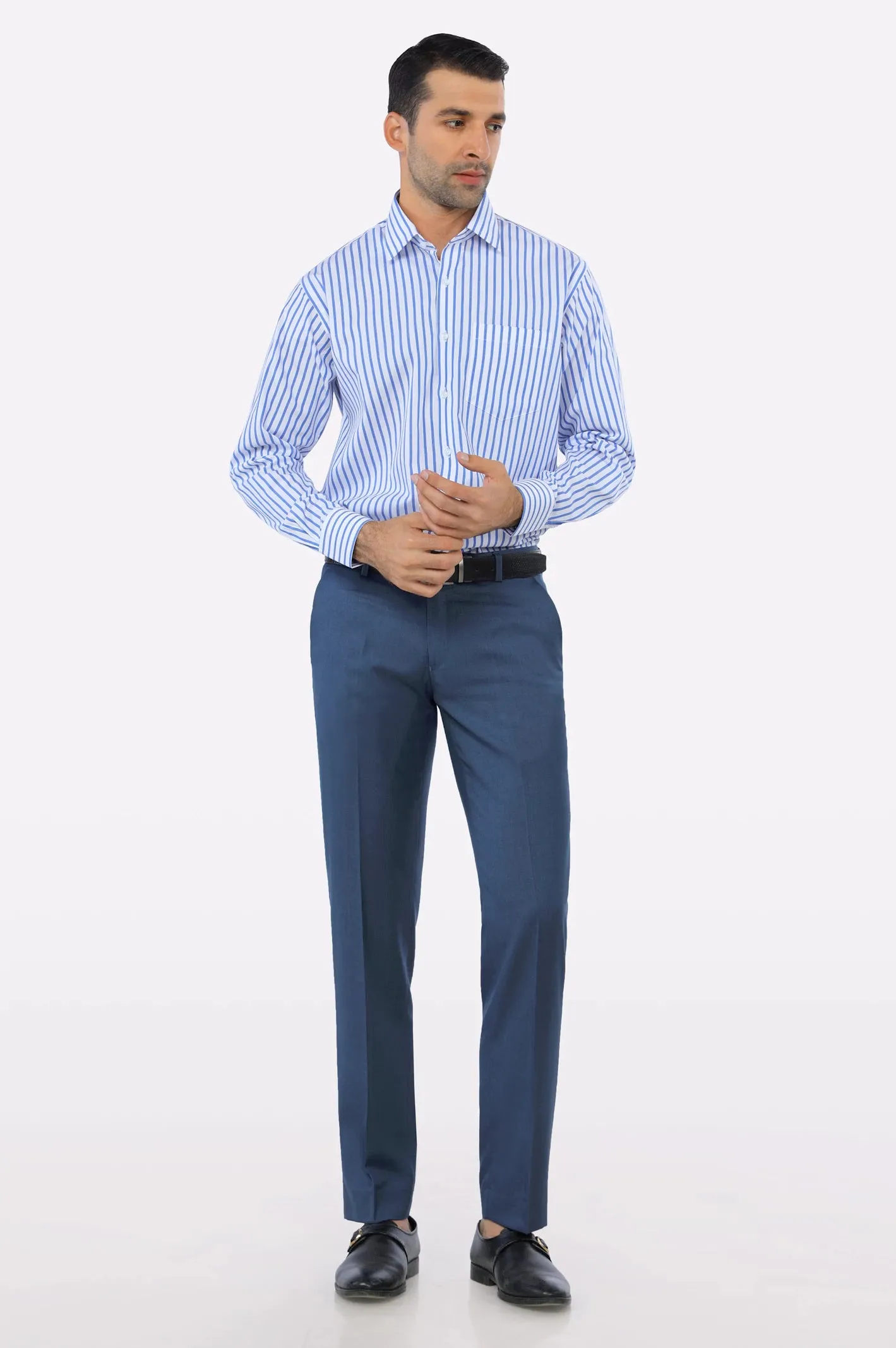 Blue Awning Stripe Formal Shirt