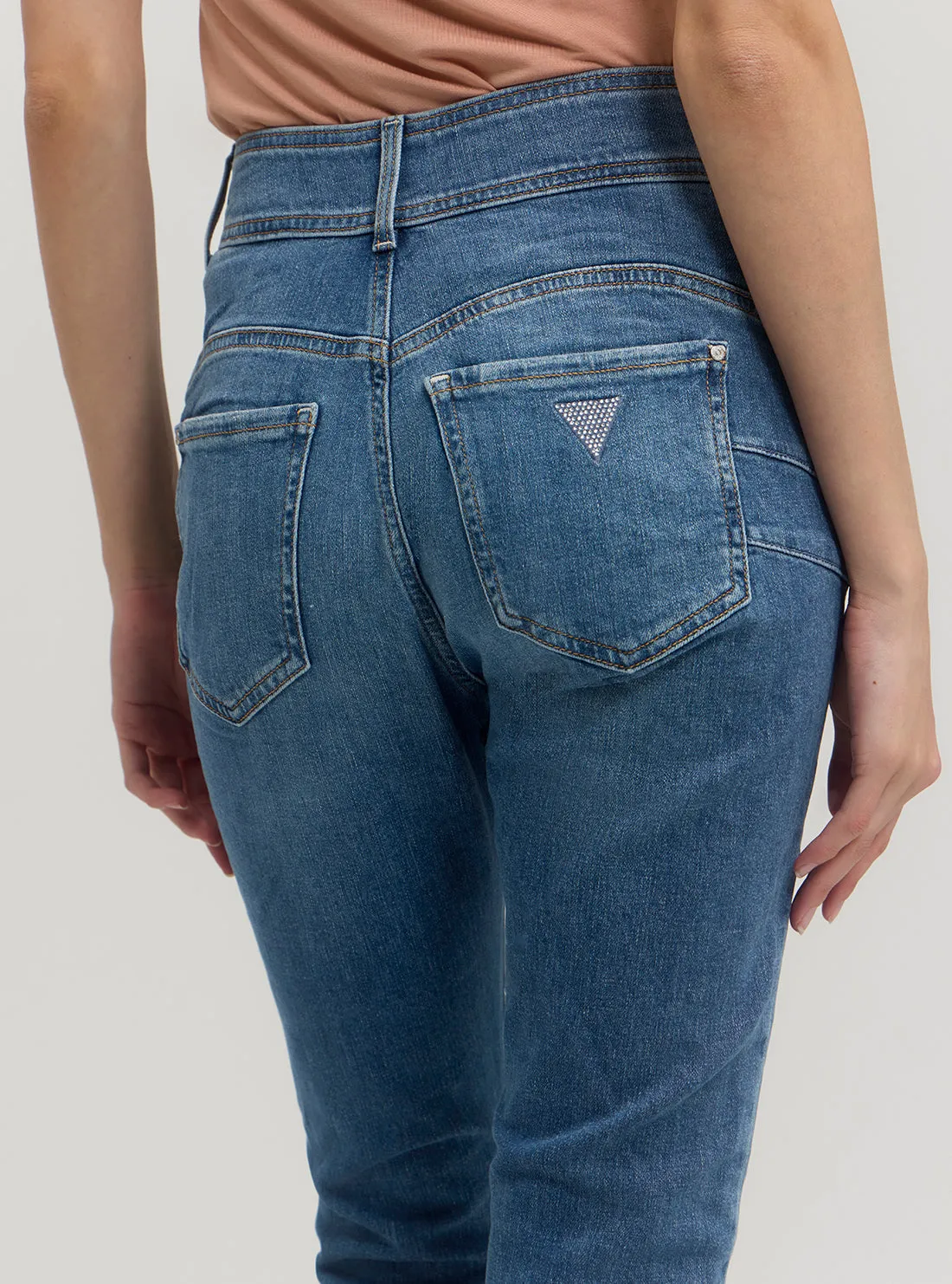 Blue Denim Shape Up High-Rise Jeans in Mid Wash