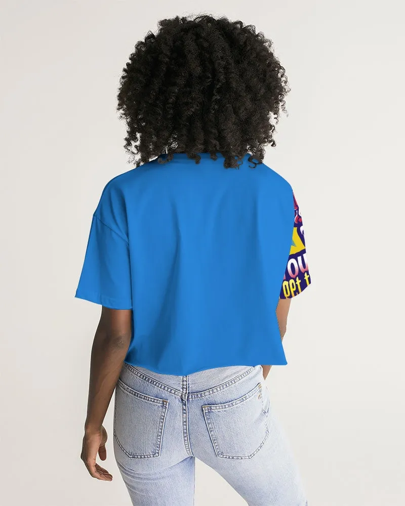 Blue Love Women's Lounge Cropped Tee