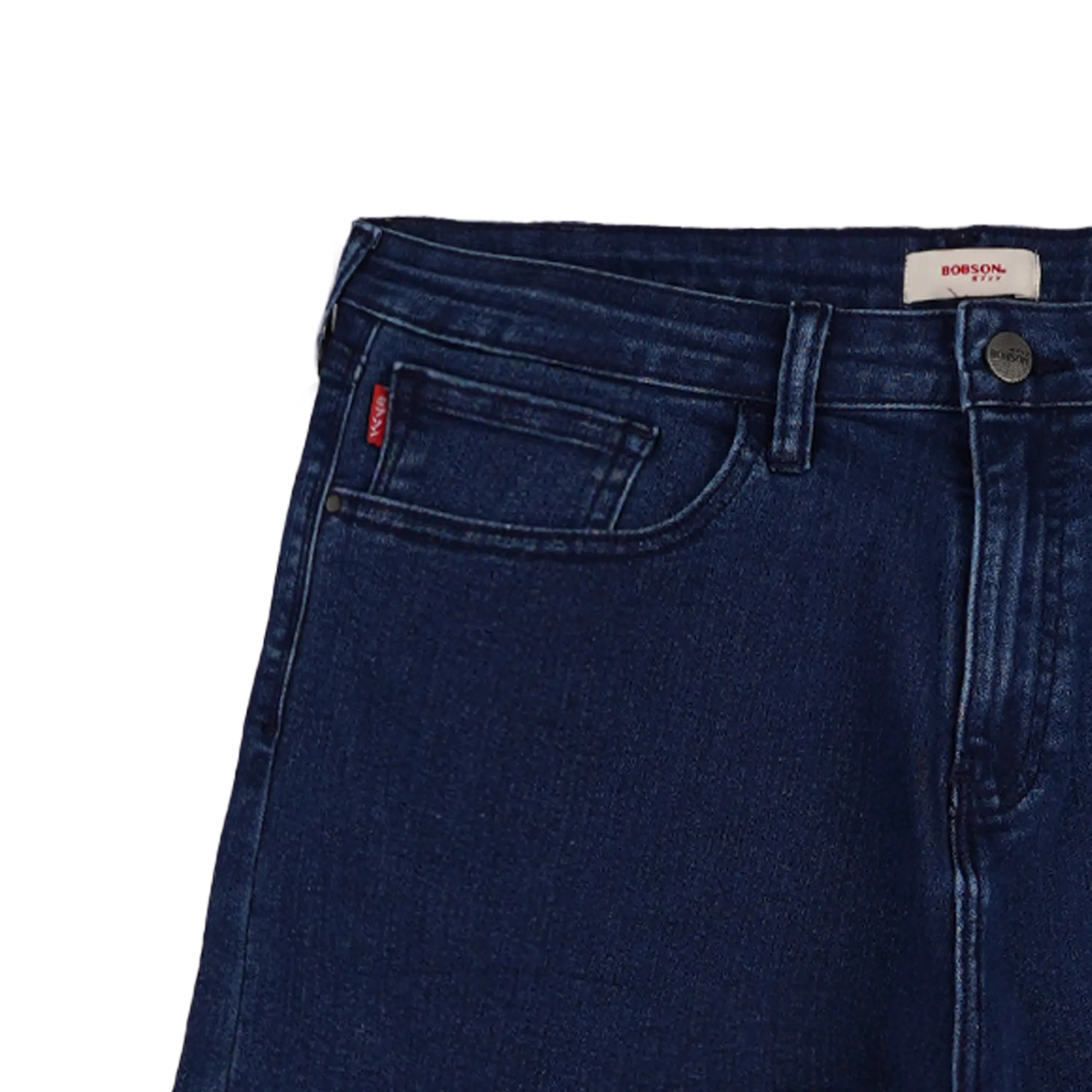 Bobson Japanese Ladies Basic Denim Baggy Jeans for Women Trendy fashion High Quality Apparel Comfortable Casual Pants for Women 152523 (Dark Shade)