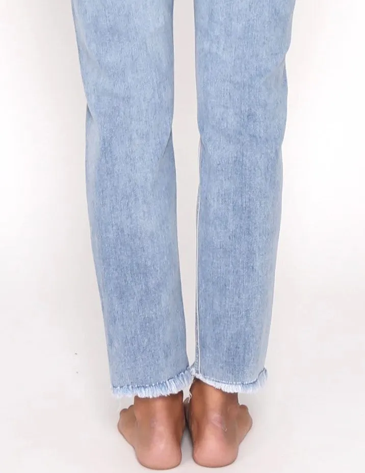 Boyfriend Distressed Jeans - Blue