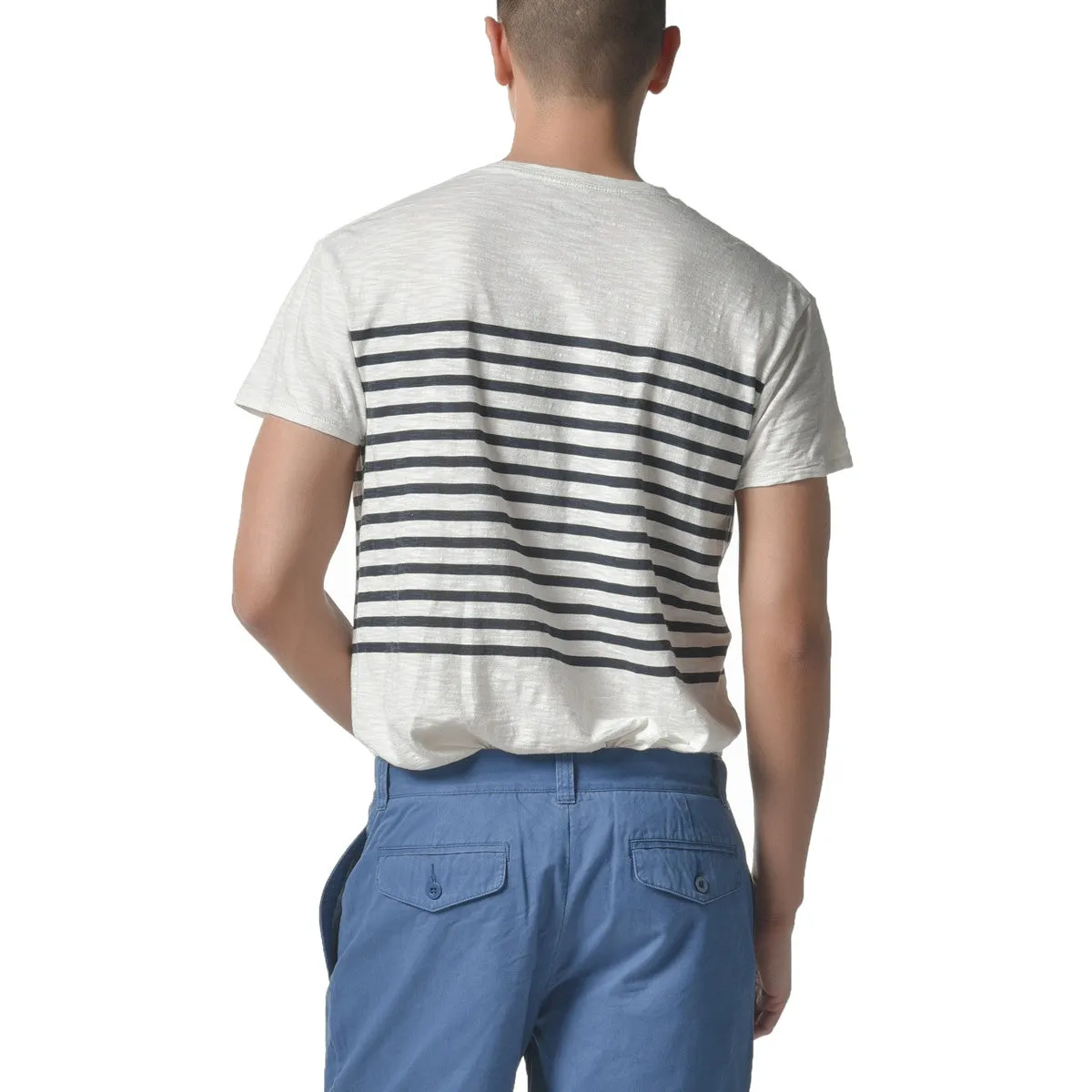 Breton Stripe Tee - Chalk / Blue Graphite (Final Sale)*