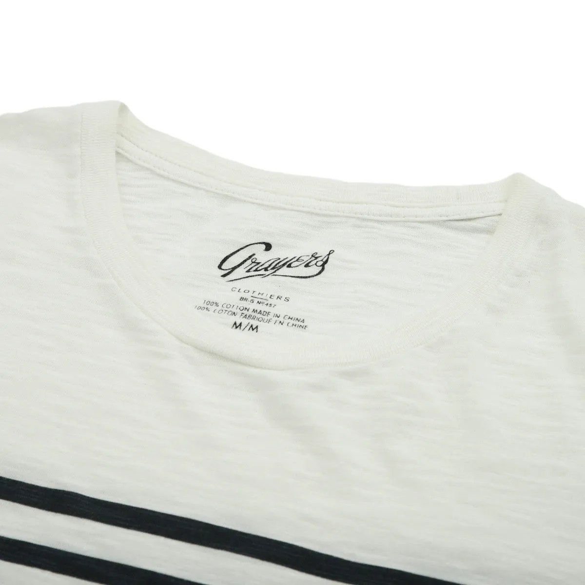 Breton Stripe Tee - Chalk / Blue Graphite (Final Sale)*