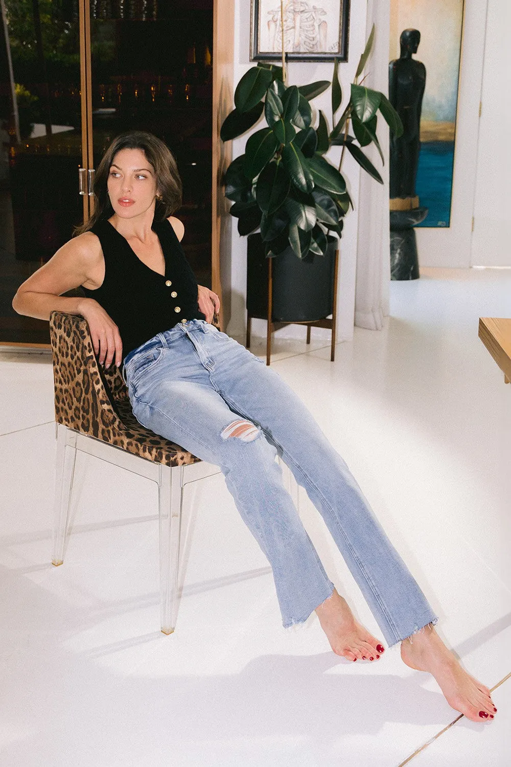 Briella High Rise Relaxed Bootcut Denim Jean