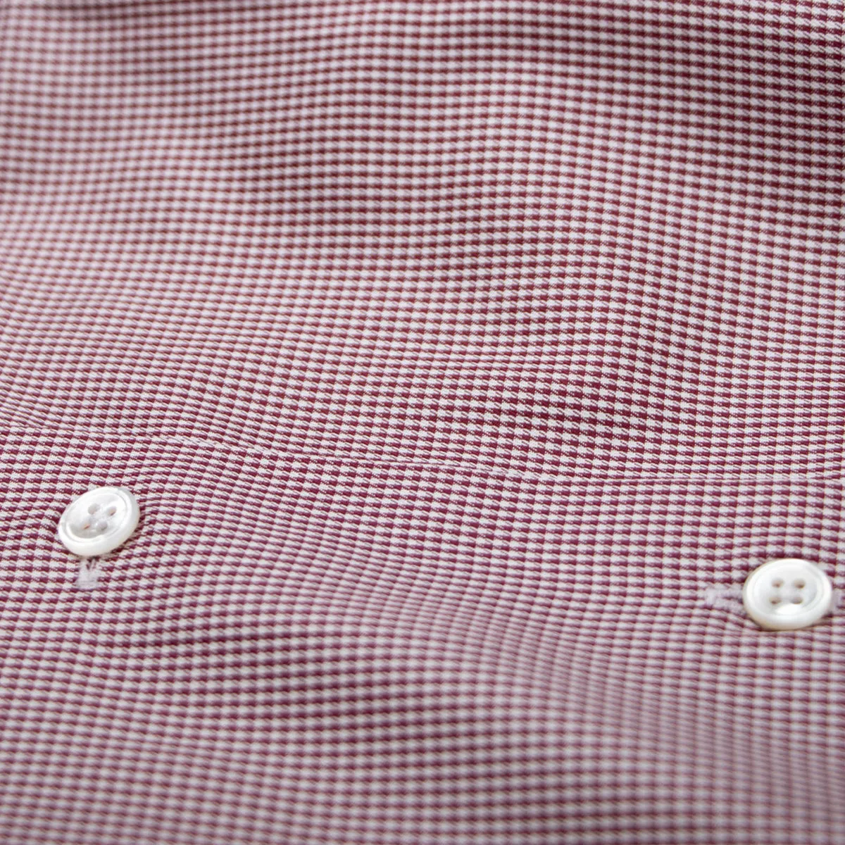 Burgundy Swiss Cotton Twill Long Sleeve Shirt