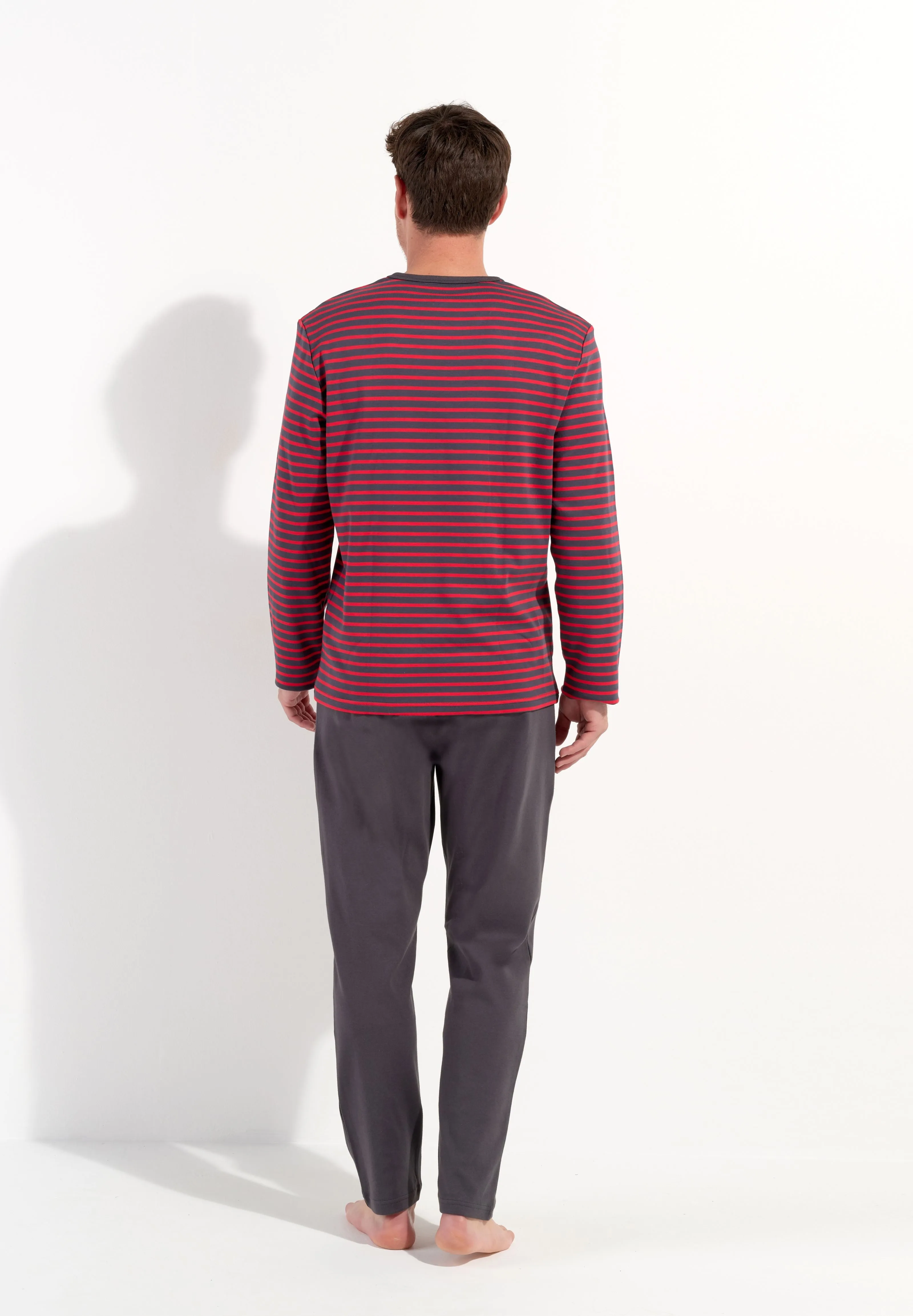 Carson Long Sleepwear Set | Red Stripes 402821-R0pa