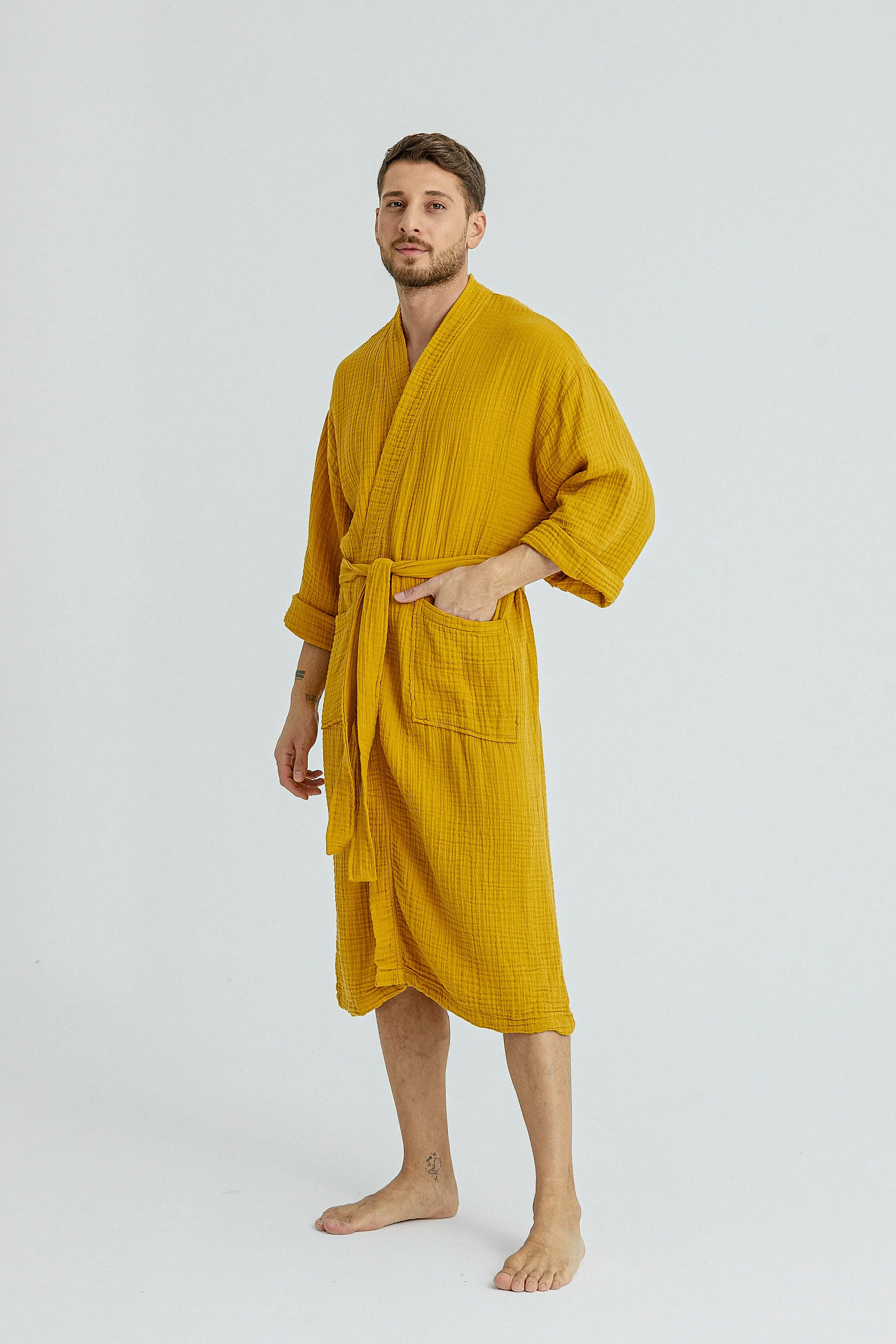 Cassia Men's Robes - Amber