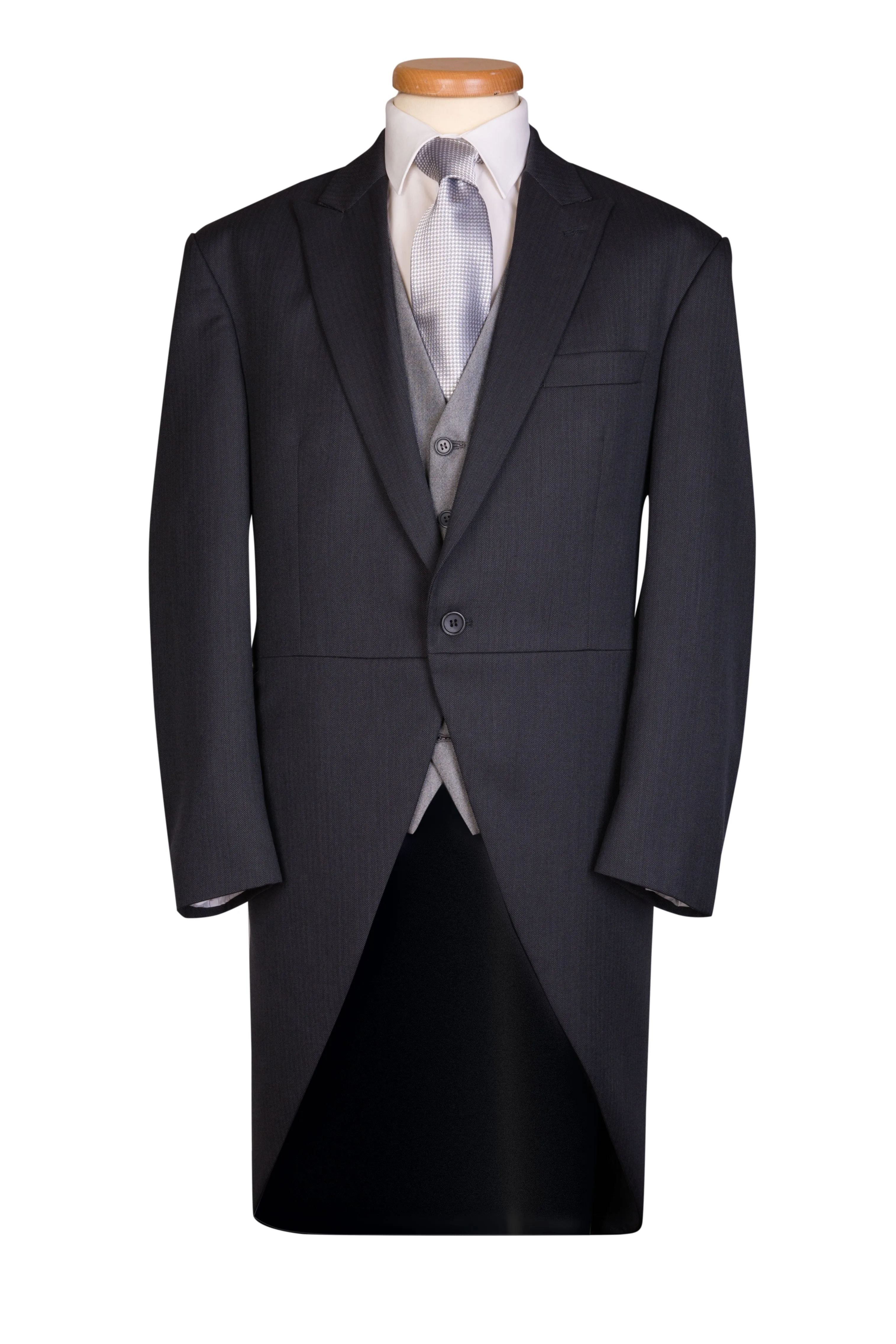 Charcoal Grey 2 Piece Tailcoat Suit with Matching Trousers
