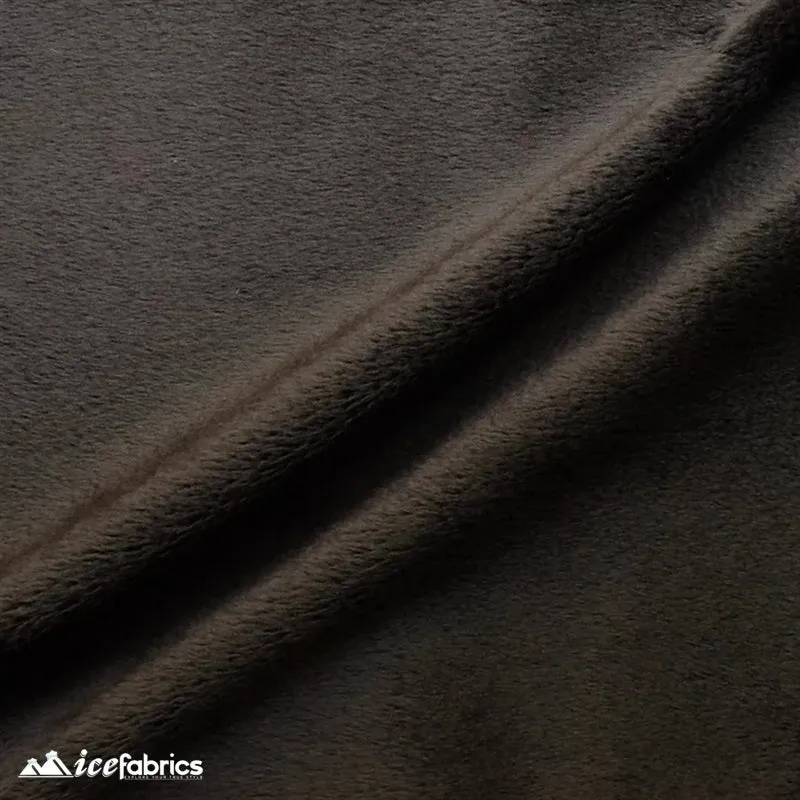 Chocolate New Colors 3mm Thick Faux Fur Soft Minky Fabric