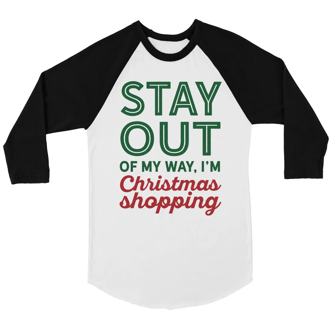 Christmas Shopping BKWT Womens Baseball Shirt