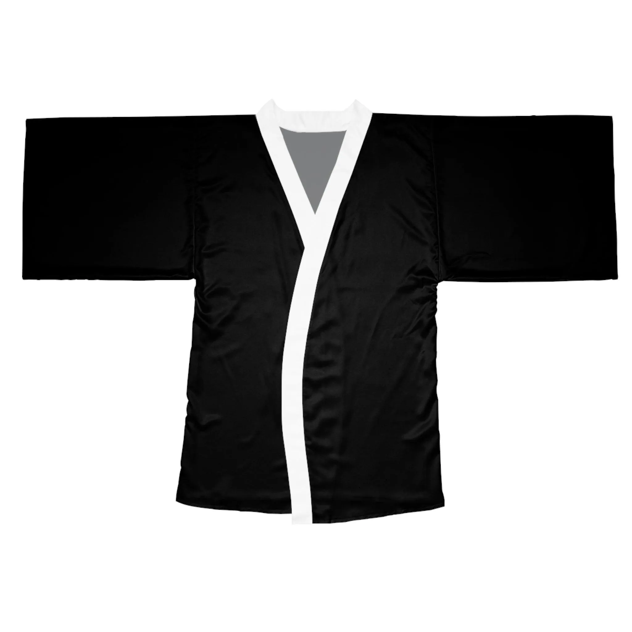 Comfy Cozy Long Sleeve Kimono Robe - Black