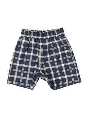 Coolmax Navy Checked Shorts