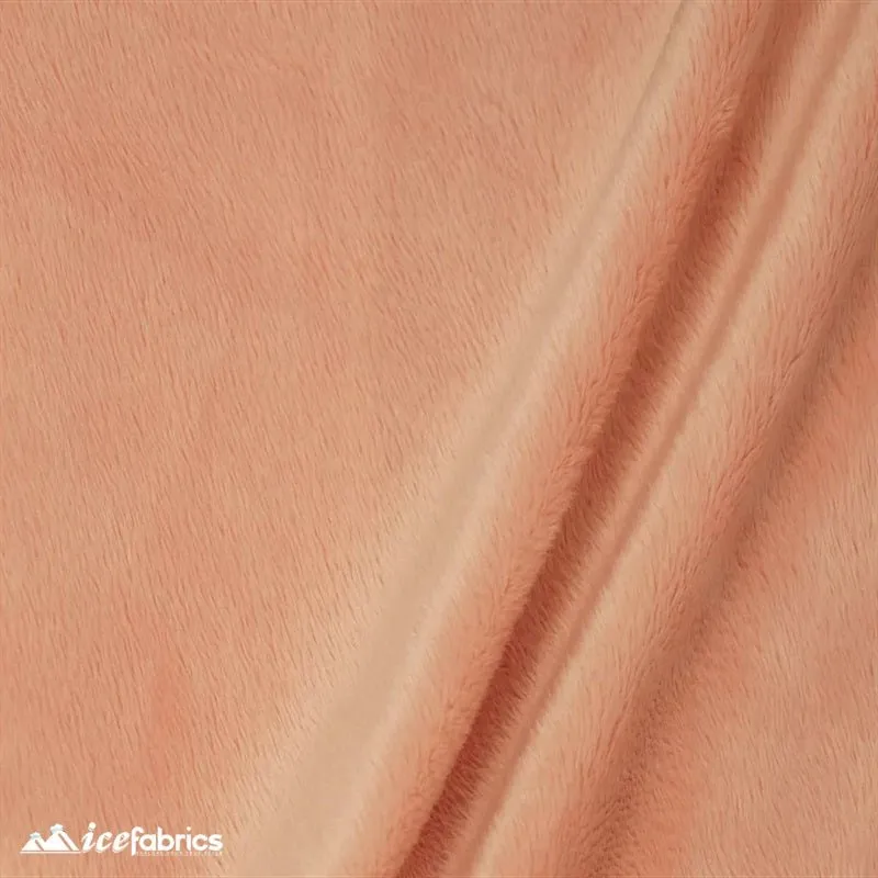 Coral New Colors 3mm Thick Faux Fur Soft Minky Fabric