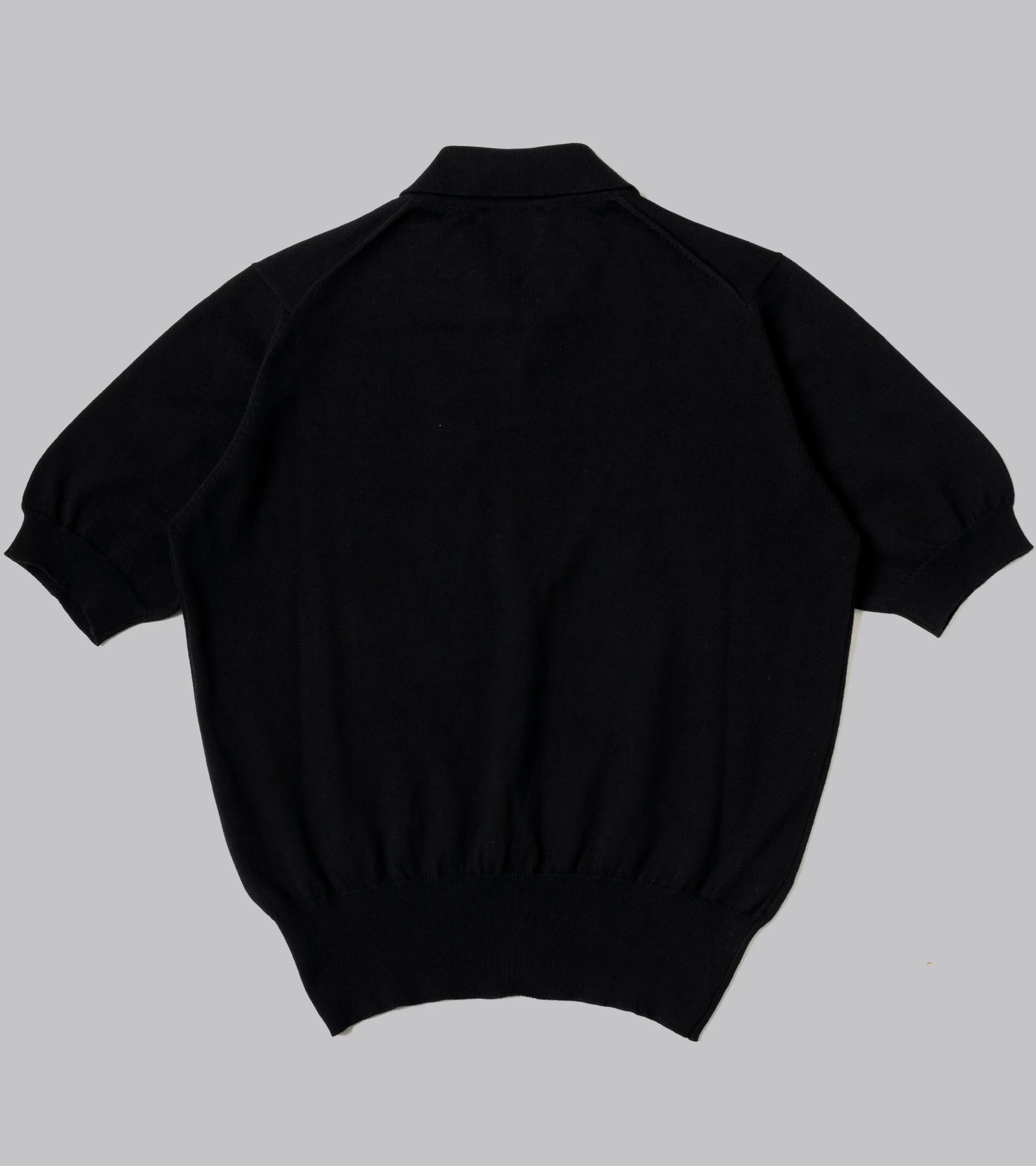Cotton Short Sleeve ‘Skipper’ Polo Black