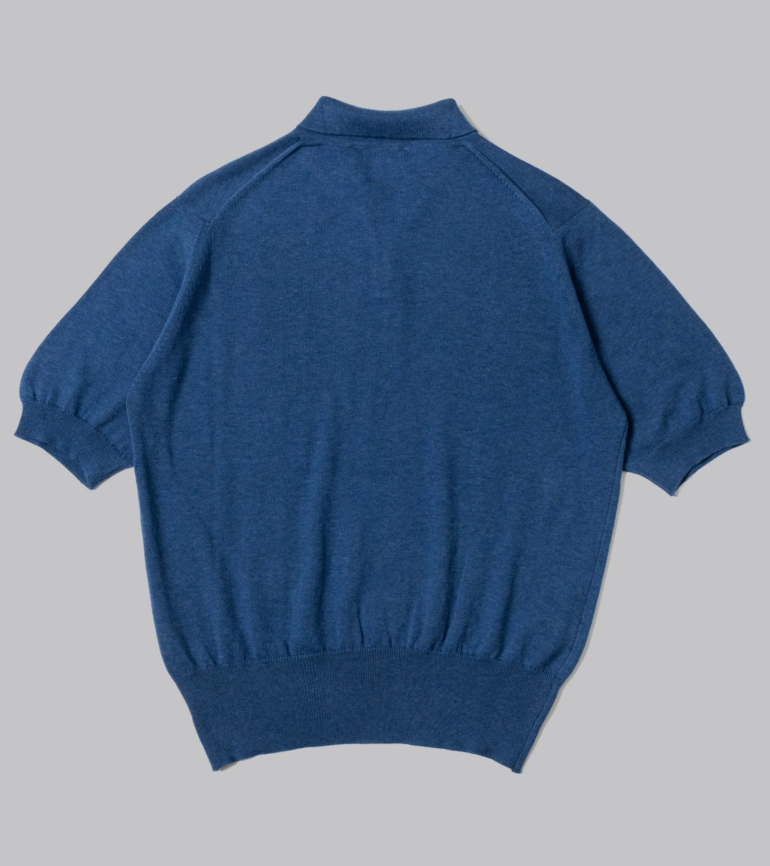 Cotton Short Sleeve ‘Skipper’ Polo Blue