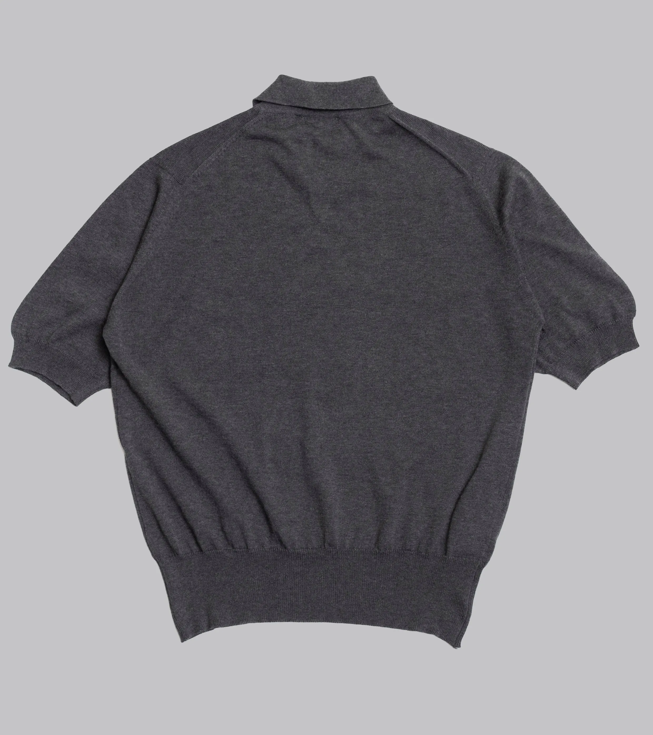 Cotton Short Sleeve ‘Skipper’ Polo Charcoal