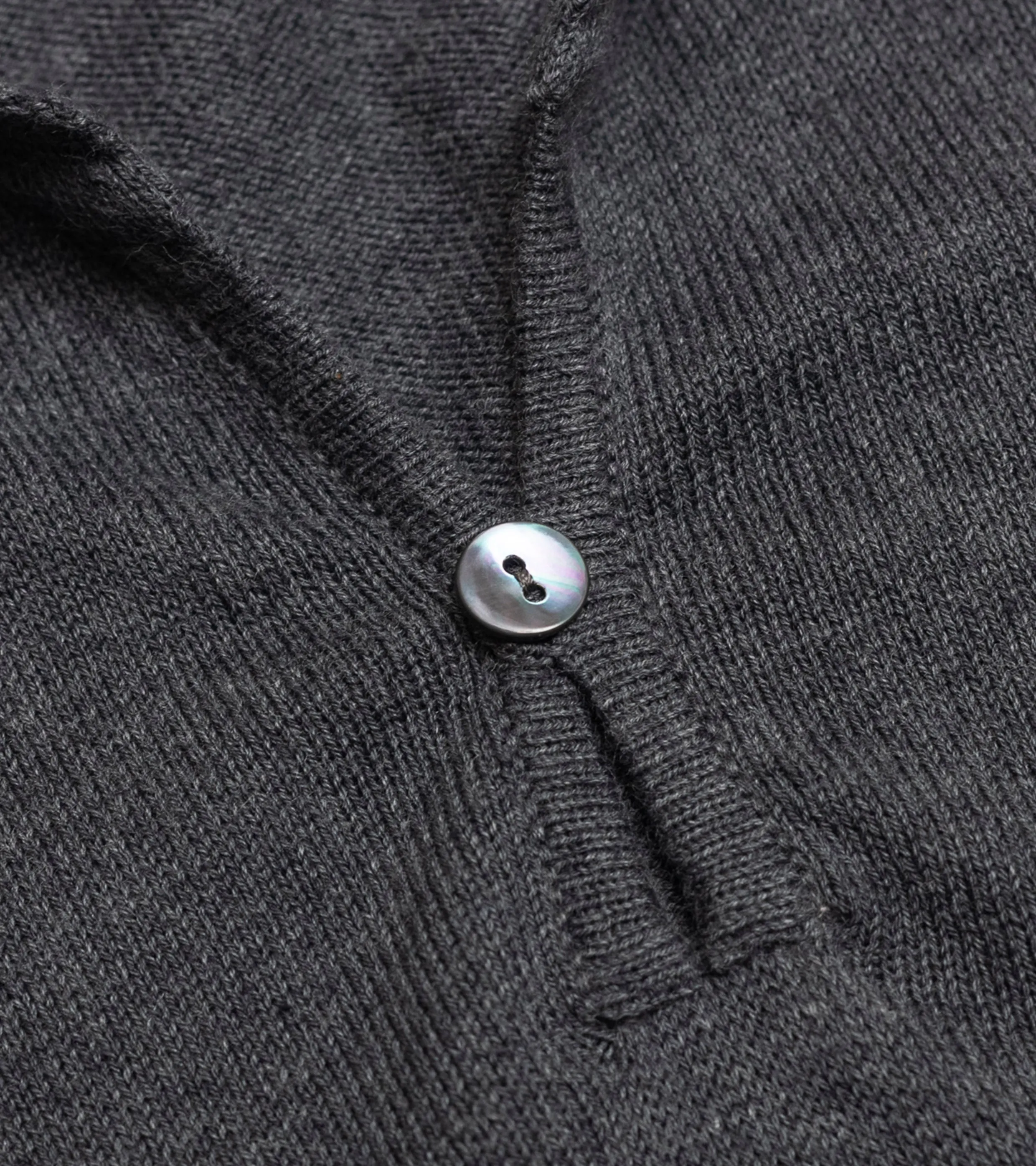 Cotton Short Sleeve ‘Skipper’ Polo Charcoal