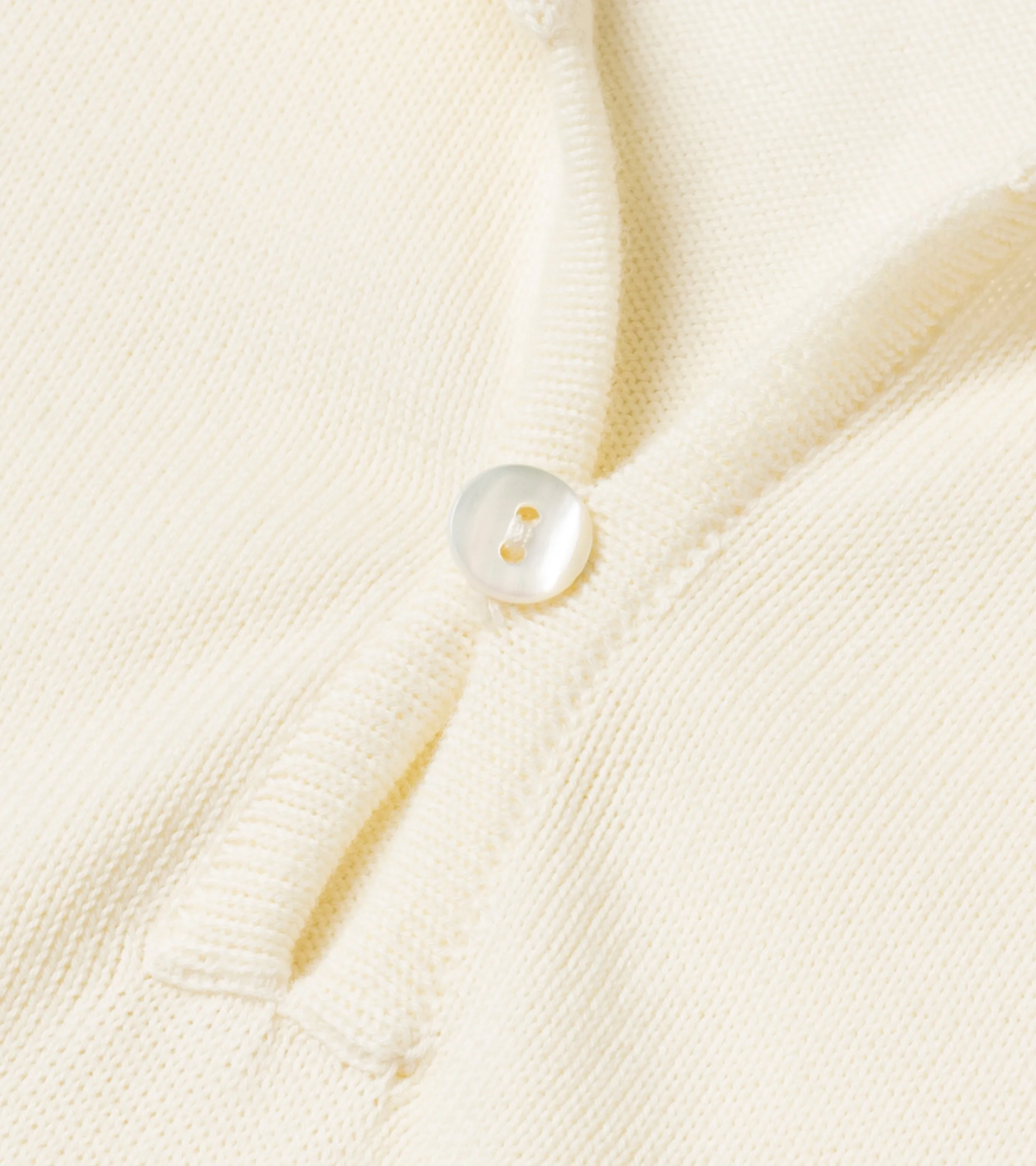 Cotton Short Sleeve ‘Skipper’ Polo Cream